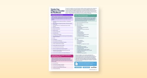 vendor due diligence healthcare