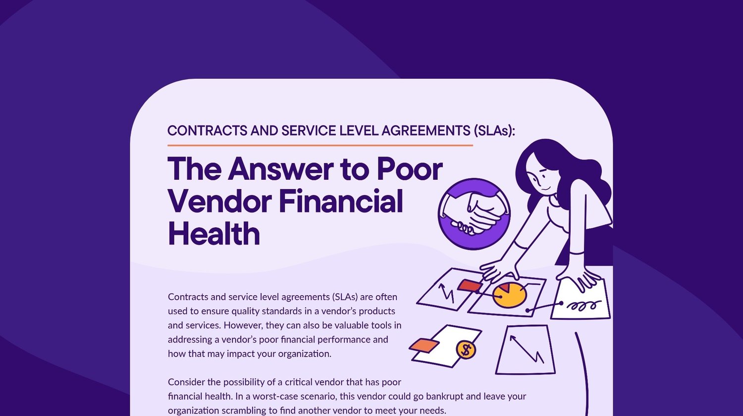 Poor Service Levels Contracts and SLAs: The Answer to Poor Vendor Financial Health