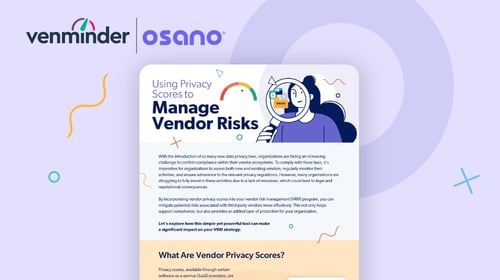 use privacy scores manage vendor risk