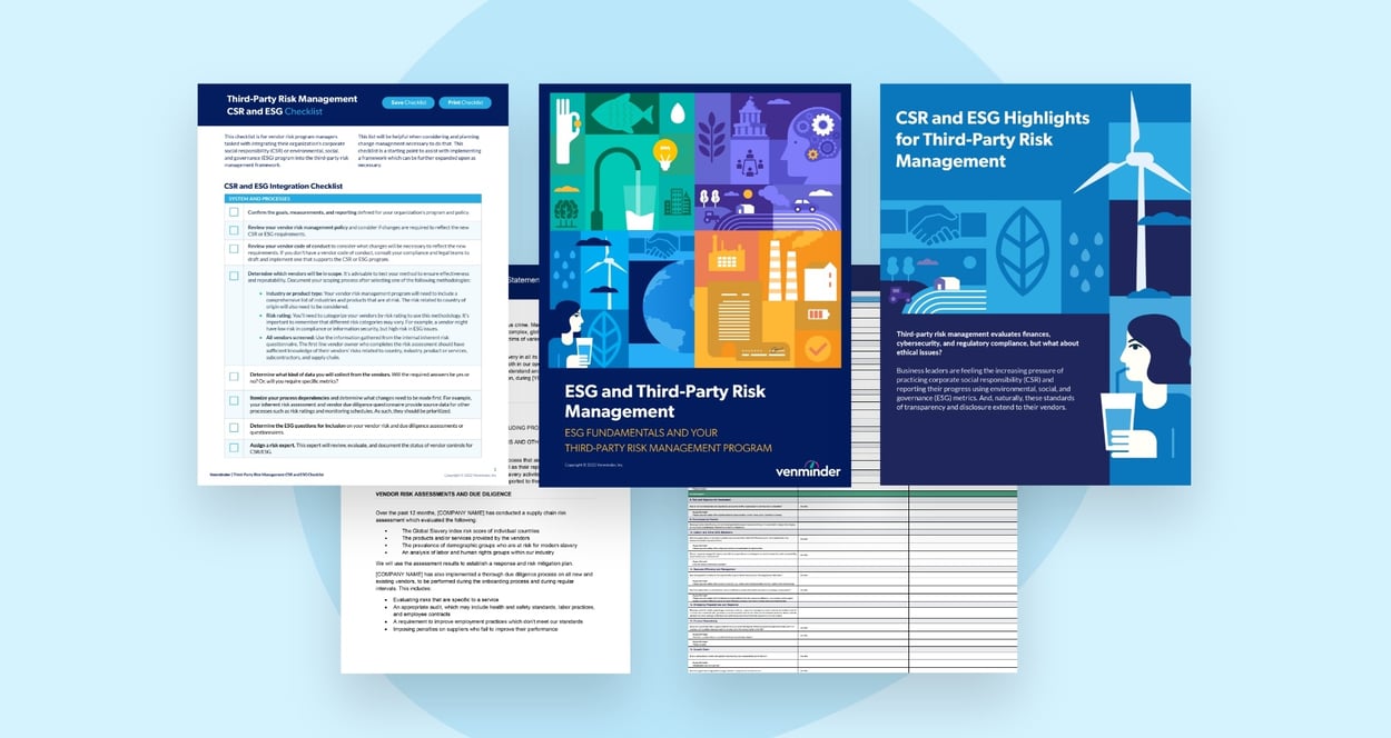 Toolkit: Integrating ESG Into Your Third-Party Risk Management Framework