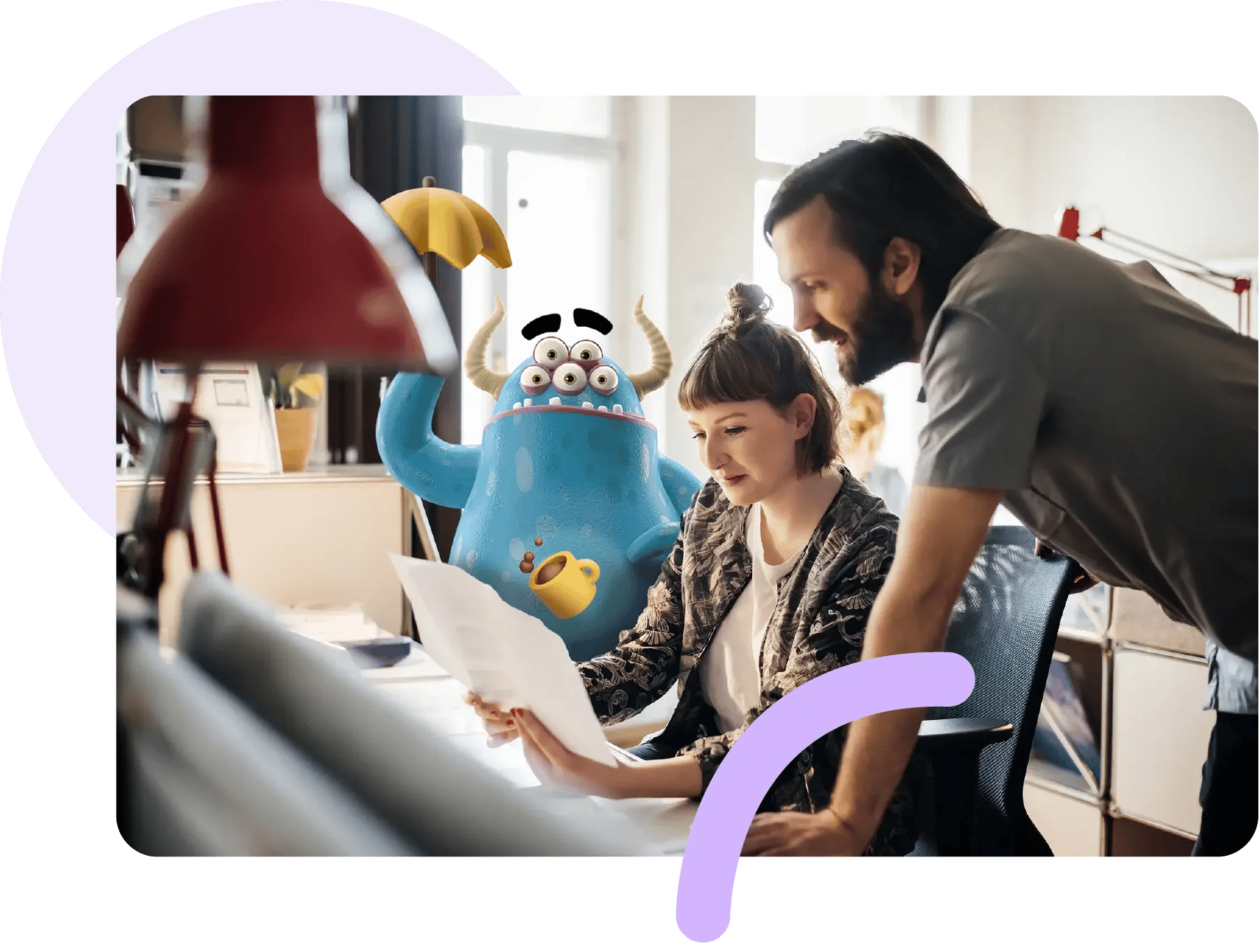 Employees collaborating with TPRM Software